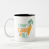Funny Carrot Pun Art Food Jokes Carrot Art Design Zweifarbige Tasse (Links)