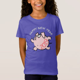 Funny Cartoon 6 Pig custom Year Girl T - Shirt