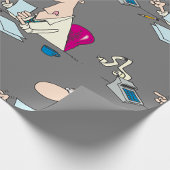 Funny Cartoon Accountant Büro Humor Geschenkpapier