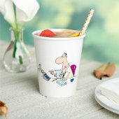 Funny Cartoon Accountant Büro Humor Pappbecher