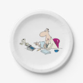 Funny Cartoon Accountant Büro Humor Pappteller (Vorderseite)