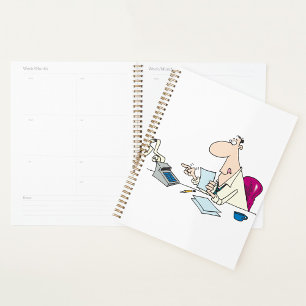 Funny Cartoon Accountant Büro Humor Planer