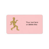 Funny Cartoon Ägyptische Mummy Pyramids Custom Adressaufkleber (Vorne)