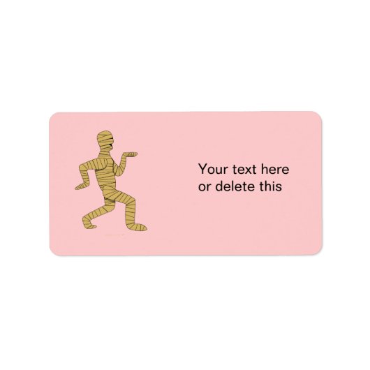 Funny Cartoon Ägyptische Mummy Pyramids Custom Adressaufkleber (Vorne)