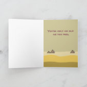 Funny Cartoon Ägyptische Mummy Pyramids Custom Karte (Innenseite)