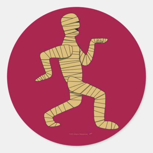 Funny Cartoon Ägyptische Mummy Pyramids Custom Runder Aufkleber (Vorderseite)