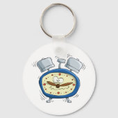 Funny Cartoon Alarm Uhr Quirky Weckte auf Schlüsselanhänger (Vorderseite)