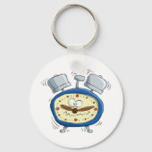Funny Cartoon Alarm Uhr Quirky Weckte auf Schlüsselanhänger (Rückseite)