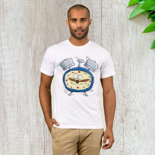 Funny Cartoon Alarm Uhr Quirky Weckte auf T-Shirt
