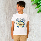 Funny Cartoon Alarm Uhr Quirky Weckte auf T-Shirt