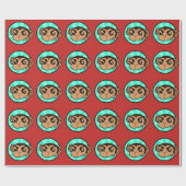 FUNNY CARTOON ANGRY MONKEY WRAPPING PAPIER GESCHENKPAPIER (Flach)