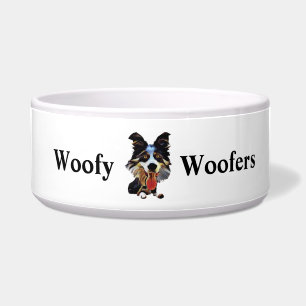 Funny Cartoon Art Border Collie Dog Bowl Napf