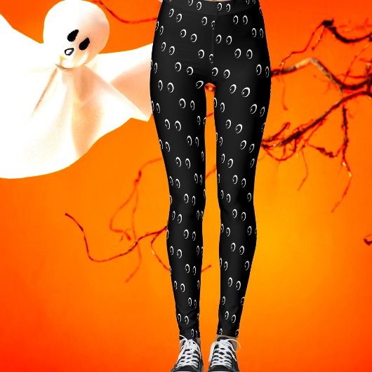 Funny Cartoon Augen im dunklen Halloween-Kostüm Leggings