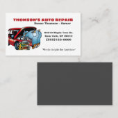 Funny Cartoon Automotive Mechanical Auto Visitenkarte (Vorne/Hinten)