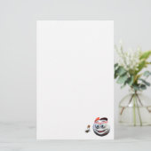 Funny Cartoon Baseball mit Bat Briefpapier (Stehend Vorderseite)