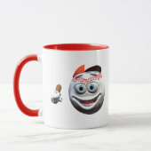 Funny Cartoon Baseball mit Bat Tasse (Links)