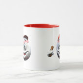 Funny Cartoon Baseball mit Bat Tasse (Zentrum)