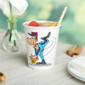 Funny Cartoon Baseball Pitcher Tauchen Pappbecher