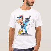 Funny Cartoon Baseball Pitcher Tauchen T-Shirt (Vorderseite)