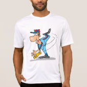 Funny Cartoon Baseball Pitcher Tauchen T-Shirt (Vorderseite)