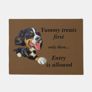 Funny Cartoon Bernese Mountain Dog Doormat Fußmatte