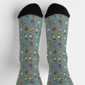 Funny Cartoon Bird Muster Socken (Oben)