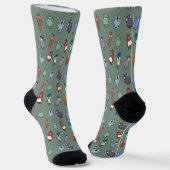 Funny Cartoon Bird Muster Socken (Gewinkelt)