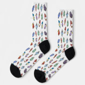 Funny Cartoon Bird Muster Socken (Linkes Detail)
