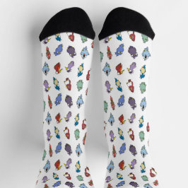 Funny Cartoon Bird Muster Socken