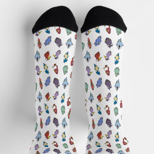 Funny Cartoon Bird Muster Socken (Oben)
