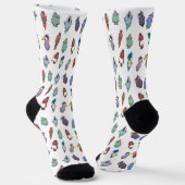 Funny Cartoon Bird Muster Socken (Gewinkelt)