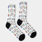 Funny Cartoon Bird Muster Socken (Rechts)