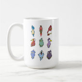 Funny Cartoon Bird Muster Tasse (Links)