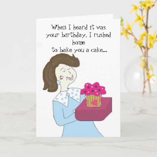 Funny Cartoon Birthday Karte (Gelbe Blume)