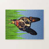 Funny Cartoon Boston Terrier 252 Piece Puzzle (Horizontal)