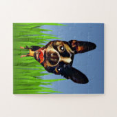 Funny Cartoon Boston Terrier Puzzle für Kinder (Horizontal)