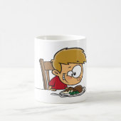 Funny Cartoon Boy Begeistert für das Abendessen Kaffeetasse (Mittel)