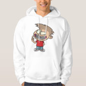 Funny Cartoon Boy mit Braces Smile Hoodie (Vorderseite)