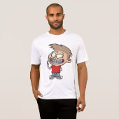 Funny Cartoon Boy mit Braces Smile T-Shirt (Vorne ganz)