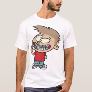 Funny Cartoon Boy mit Braces Smile T-Shirt