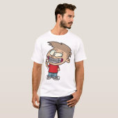 Funny Cartoon Boy mit Braces Smile T-Shirt (Vorne ganz)