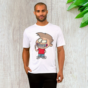 Funny Cartoon Boy mit Braces Smile T-Shirt