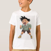 Funny Cartoon Boy - Spielerisches T-Shirt (Vorderseite)