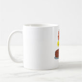 Funny Cartoon Boy with Chocolate Birthday Cake Kaffeetasse (Links)