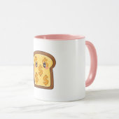 Funny Cartoon Brot Dollar Sign Coffee Cup Tasse (VorderseiteRechts)
