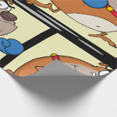 Funny Cartoon Bulldog Boxer Dog Geschenkpapier
