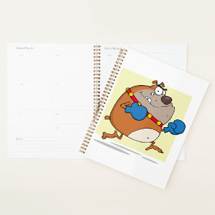 Funny Cartoon Bulldog Boxer Dog Planer
