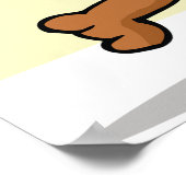 Funny Cartoon Bulldog Boxer Dog Poster (Ecke)