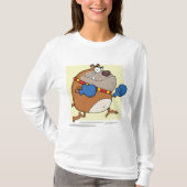 Funny Cartoon Bulldog Boxer Dog T-Shirt (Vorderseite)