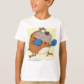 Funny Cartoon Bulldog Boxer Dog T-Shirt (Vorderseite)